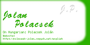 jolan polacsek business card